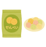 あられやせんべい　など